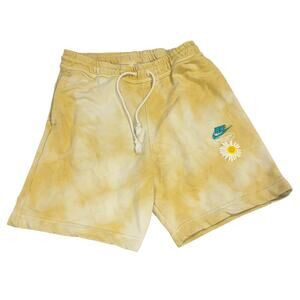 Nike Sportswear French Terry Shorts Men Small Sanded Gold Drawstring 7" Inseam